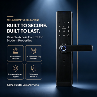Good Quality Smart Door Lock 50*50 Mortise Aluminum Alloy with Semiconductor Fingerprint Sensor Tuya Wifi App Control 515