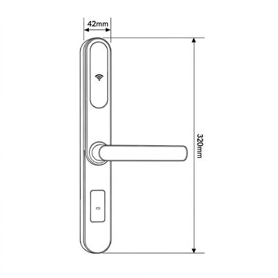 2 Years Warranty SUS304 Stainless Steel with 2mm Thickness Waterproof and Rustproof Smart Hotel Lock Opera Certified