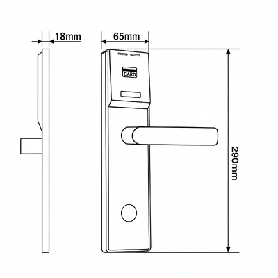 ELA 6012 Manufacturer Stainless Steel RFID Card Door Lock Keyless Entry for Hotel 