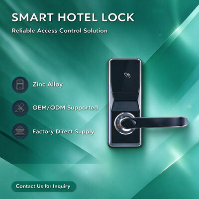 Zinc Alloy Material with 2 Years Warranty Waterproof and Rustproof Smart Hotel Lock Opera Certified