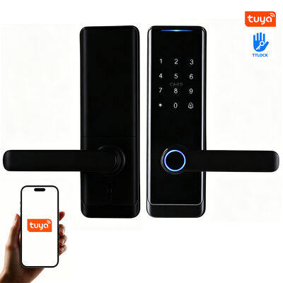 High Quality Aluminum Alloy Smart Lock New Design Fingerprint Password Tuya App Electronic Lock for Wooden Door 518