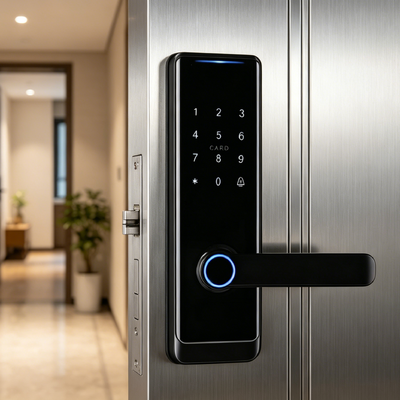 Manufacturer Aluminum Alloy Smart Lock New Design Fingerprint Password Tuya App Digital Lock for Wooden Door 518