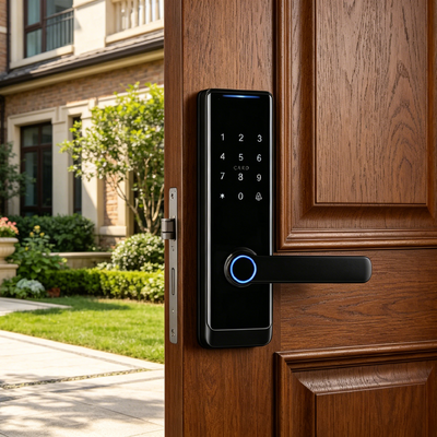 Factory Direct Supply High Quality Aluminum Alloy Smart Lock Fingerprint Password Tuya App Lock for Wooden Door 518
