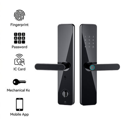 Factory Direct Supply High Quality Aluminum Alloy Smart Lock Fingerprint Password Tuya App Home Security Lock for Entry Wooden Door 551