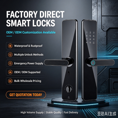 New Design Aluminum Alloy Home Security Smart Lock Fingerprint Password Tuya App Digital Lock for Entry Wooden Door 551