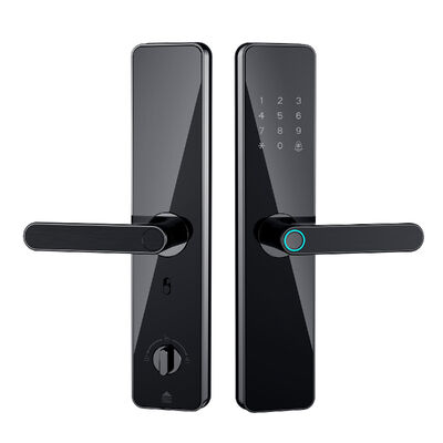 High Quality New Design Aluminum Alloy Home Security Lock Fingerprint Password Tuya App Electronic Lock for Entry Wooden Door 551