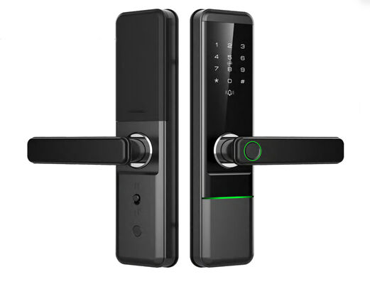 Reliable Manufacturer High Quality Aluminum Alloy Entry Door Lock Fingerprint Password Tuya App Home Security Smart Lock for Wooden Door 596