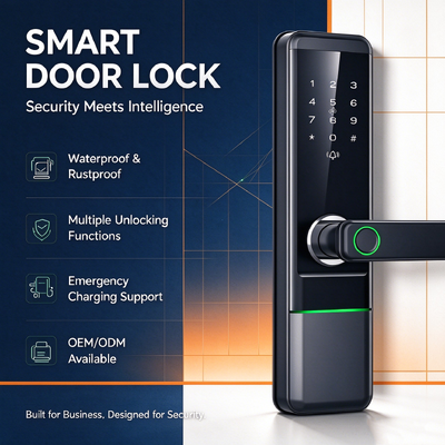 Reliable Manufacturer High Quality Aluminum Alloy Entry Door Lock Fingerprint Password Tuya App Home Security Smart Lock for Wooden Door 596