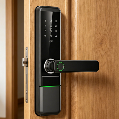 Reliable Manufacturer High Quality Aluminum Alloy Entry Door Lock Fingerprint Password Tuya App Home Security Smart Lock for Wooden Door 596