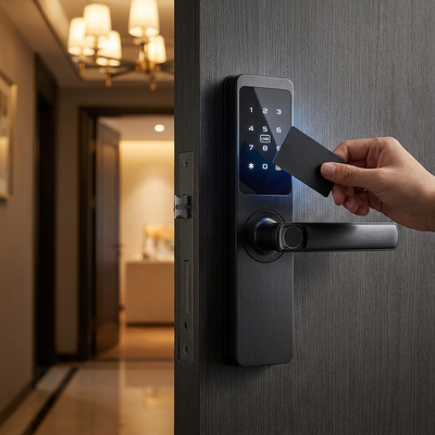 Premium Grade New Design Factory Direct Supply Aluminum Alloy Keyless Smart Lock Fingerprint Password Tuya App Anti Peep Access Lock for House Front Door 561
