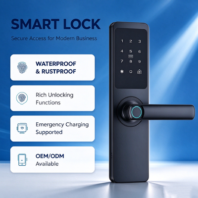 Durable New Design High Quality Factory Direct Supply Aluminum Alloy Front Entry Security Lock Fingerprint Password Tuya App Anti Peep Keyless Lock 561