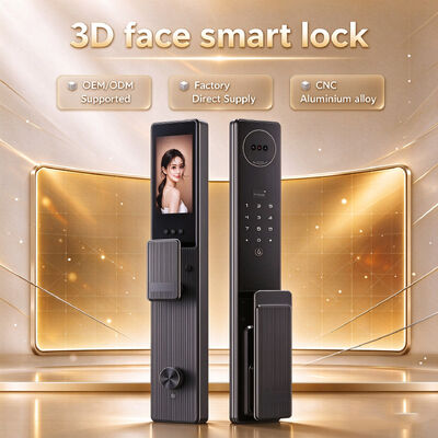 Factory Direct CNC Aluminum Alloy Material 3D Face Unlock With Tuya App Remote Control Smart Digital Lock
