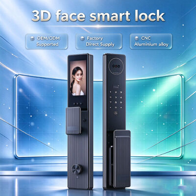 Hot Sale CNC Aluminum Alloy Material 3D Face Unlock Smart Digital Lock with Active Intercom Function