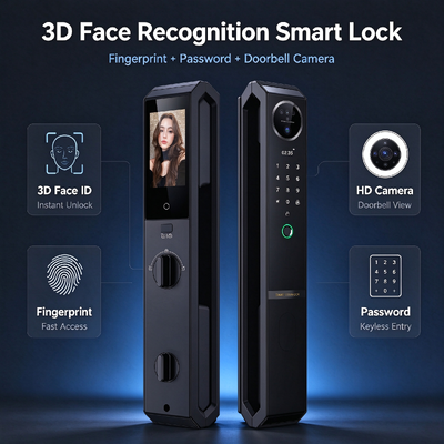 Hot Sale Face Recognition Fingerprint Password Smart Lock for  Home 2 Years Warranty