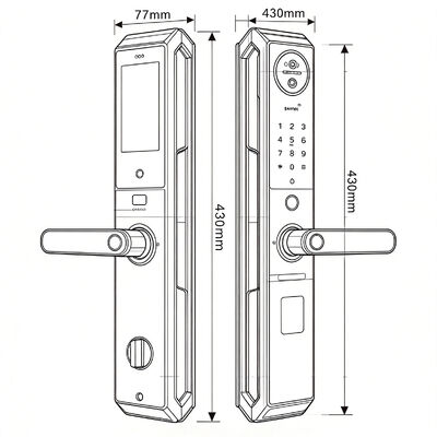 ELA Reliable Manufacturer Best Price  Face Recognition Fingerprint  Smart Door Lock  for Residential