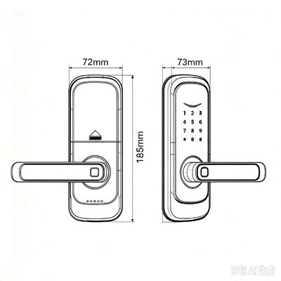 ELA Wholesale Aluminum Alloy Material Smart Fingerprint Password Door Lock for Apartment Office Home