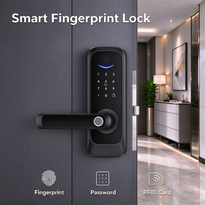 ELA Wholesale Aluminum Alloy Material Smart Fingerprint Password Door Lock for Apartment Office Home