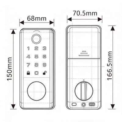 ELA Factory Direct  Best Price Electronic Password Door Lock Fingerprint for Interior Door