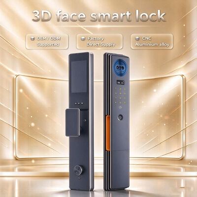 Popular and High Quality CNC Aluminum Alloy Material 3D Face Smart Digital Lock with Multiple Functions for Home Use