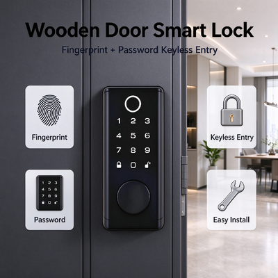 ELA Hot Sale Password Fingerprint Keyless Door Lock for Wooden Door Home