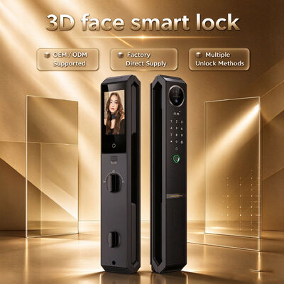 High Security Aluminum Alloy Material 3D Face Smart Digital Lock with Multiple Unlock Methods for Home Use