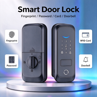 ELA High Quality Keyless Password Door Lock Fingerprint Doorbell for Home