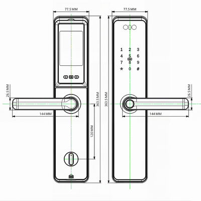 Aluminum Alloy Top Rated Fingerprint Smart Door Lock Keyless Entry for Villa