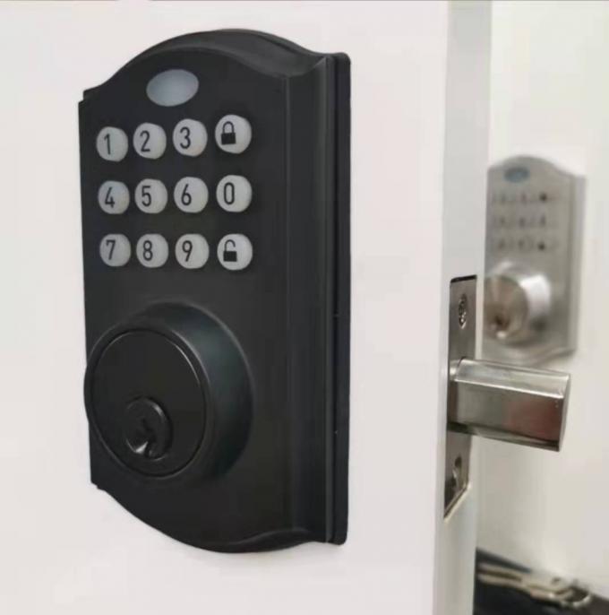 TUYA App Glass Door Smart Lock Aluminum Alloy Household Wooden Door Digital Lock 4